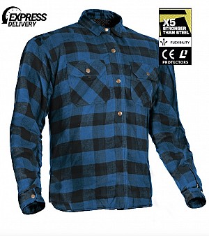 Kevlar-paita Sininen Tummansinis Ce 17092:2020 Flanneli Mc-paita - Mcv