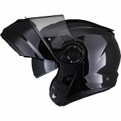 Musta Optimus Ii Flip Front Gloss Black 53071503 Avattava Moottoripyöräkypärä