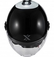 Shox Interceptor 8 Ball Open Face Gloss Black Mc Hjelm