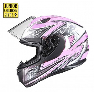 Sa03 Junior Pink Shiny Mc -kypärä