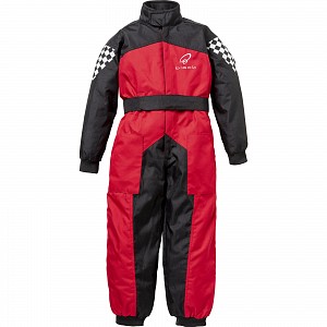 Junior / Lasten Black Kids Fasttrack Race Suit Black Red